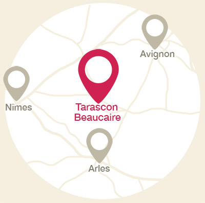 carte Beaucaire Tarascon